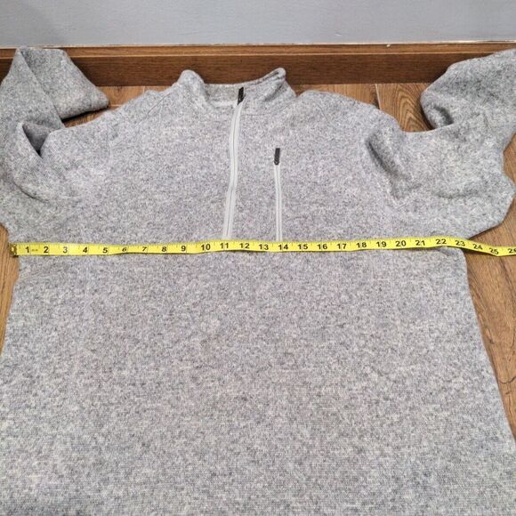 Woolrich Mens 1/4 Zip LS Fleece Pullover Sweater Size Large Gray Casual Pocket - Picture 9 of 11